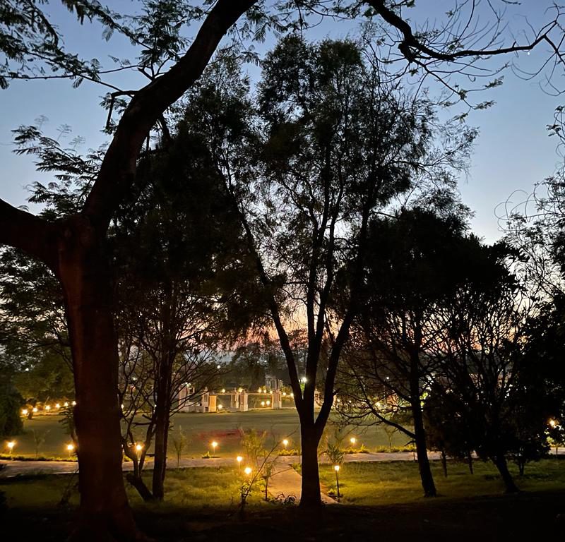 ashram dome view evening